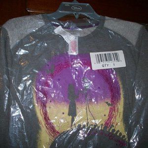 new Disney Store Nightmare Before Christmas Jack Sally Sweatshirt Gray Womens M